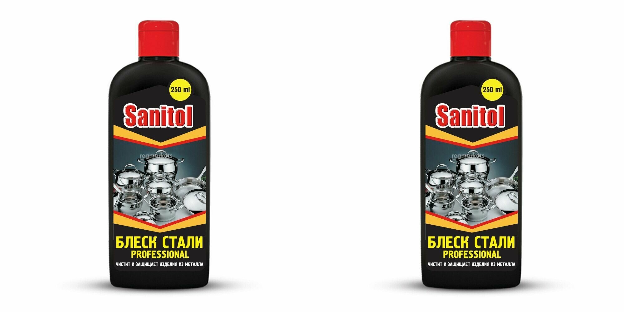 Sanitol, Универсальное чистящее средство для чистки металлических изделий, Selena Блеск, 250 мл, 2 шт.