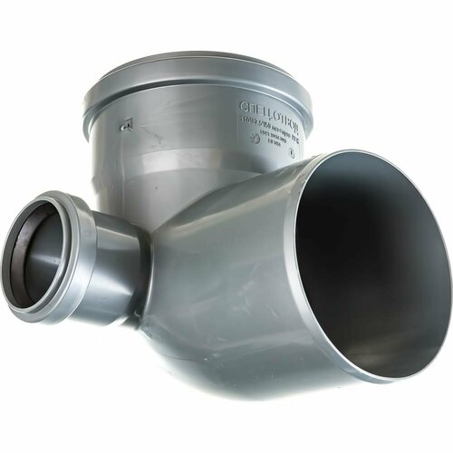 фото Отвод lammin d110х50 мм 45° пластиковый с выходом d50 мм универсальный для внутренней канализации (lm35041050452)