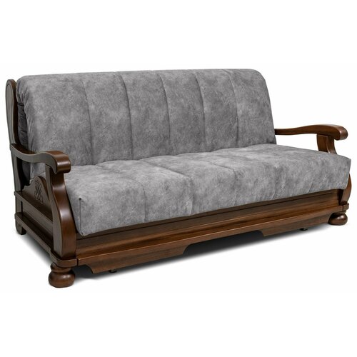 Диван Орегон массив бука, цвет Орех 40, ткань Lambre 5, длина 165 см