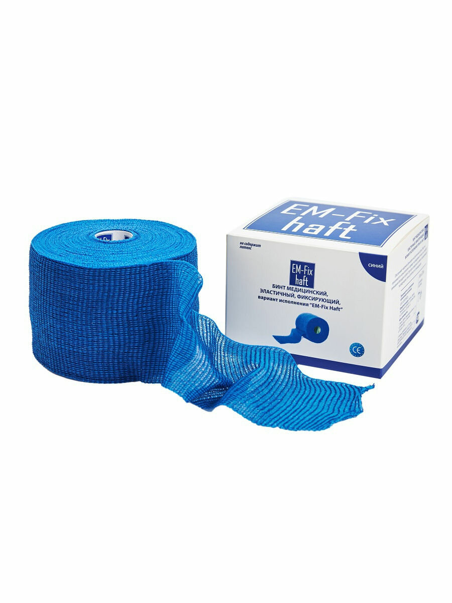 EMFix Haft  ЭМФикс Хафт  самофиксирующийся бинт 6 см x 20 м синий