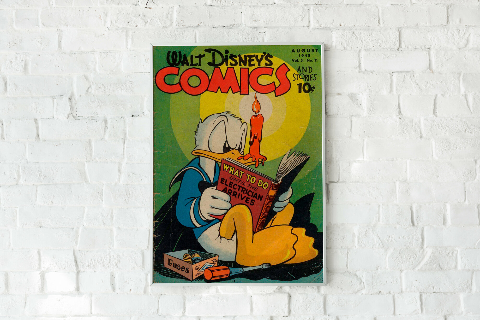 Плакат интерьерный без рамы Дональд Дак/Donald Duck/Арт/Для ребёнка/ Плакат на стену 30х42 см / Постер формата А3