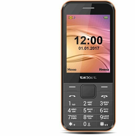 Телефон TeXet TM-302 черный/красный