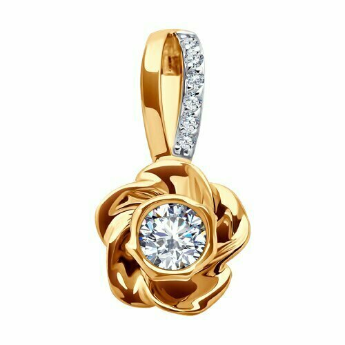 фото Подвеска diamant online, золото, 585 проба, фианит