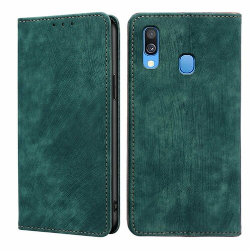 Чехол-книжка MyPads для Samsung Galaxy A40 (SM-A405F) / Самсунг А40 мягкое прикосновение (зеленый)