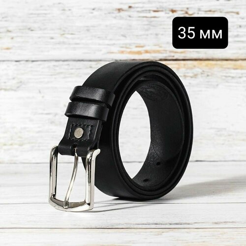 фото Ремень , размер 58, черный, серебряный нет бренда