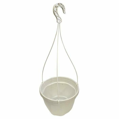 Горшок для цветов Кашпо НИКА D170мм 15л на подвесе с поддоном Белый MPG6320 Мультипласт арт 768444 403₽
