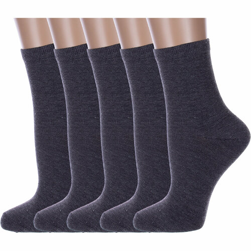 Носки HOBBY LINE, 5 пар, размер 36-40, серый носки hobby line 5 пар размер 36 40 коралловый