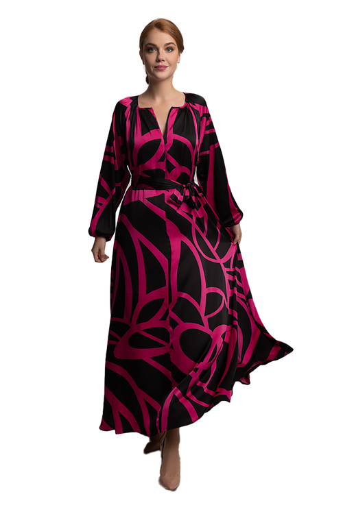 Платье Петербургский Швейный Дом, размер 52, черный, розовый