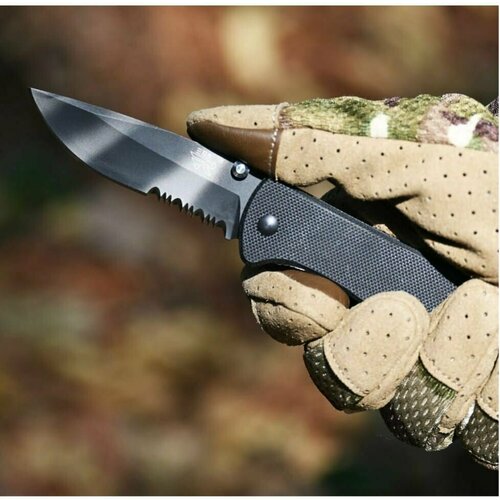 фото Складной нож полуссерейтор sanrenmu 7007 8cr13mov 7007lvk-gh, нет бренда