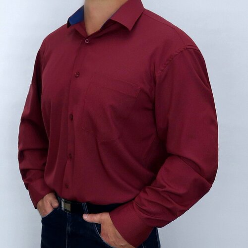 фото Рубашка , размер 2xl, бордовый alexander matin
