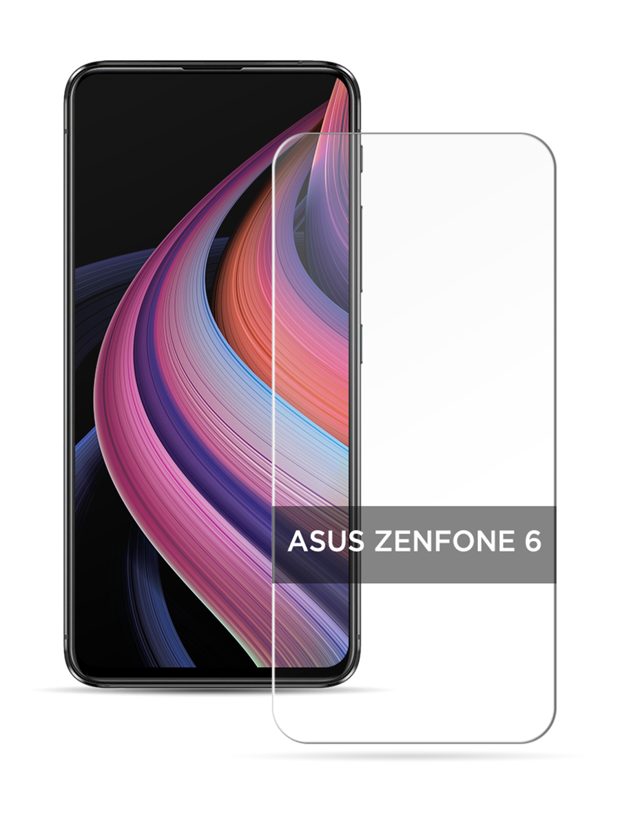 Противоударное защитное стекло на Asus Zenfone 6 / Асус Зенфон 6 без рамки