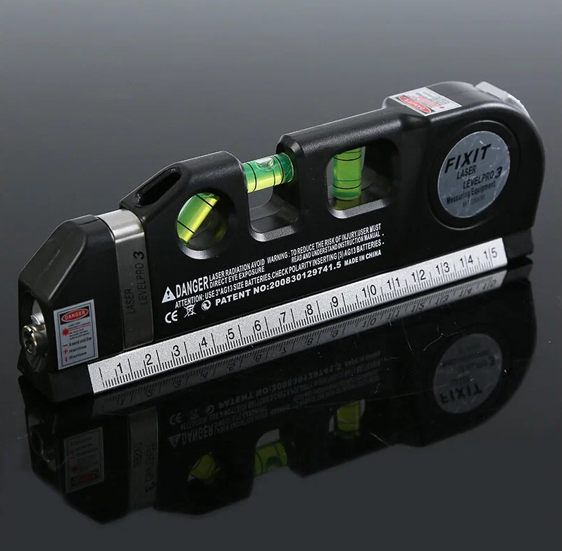 фото Лазерный уровень (вертикальный горизонтальный крест), лазерный нивелир (недорогой лазерный уровень для ремонта)