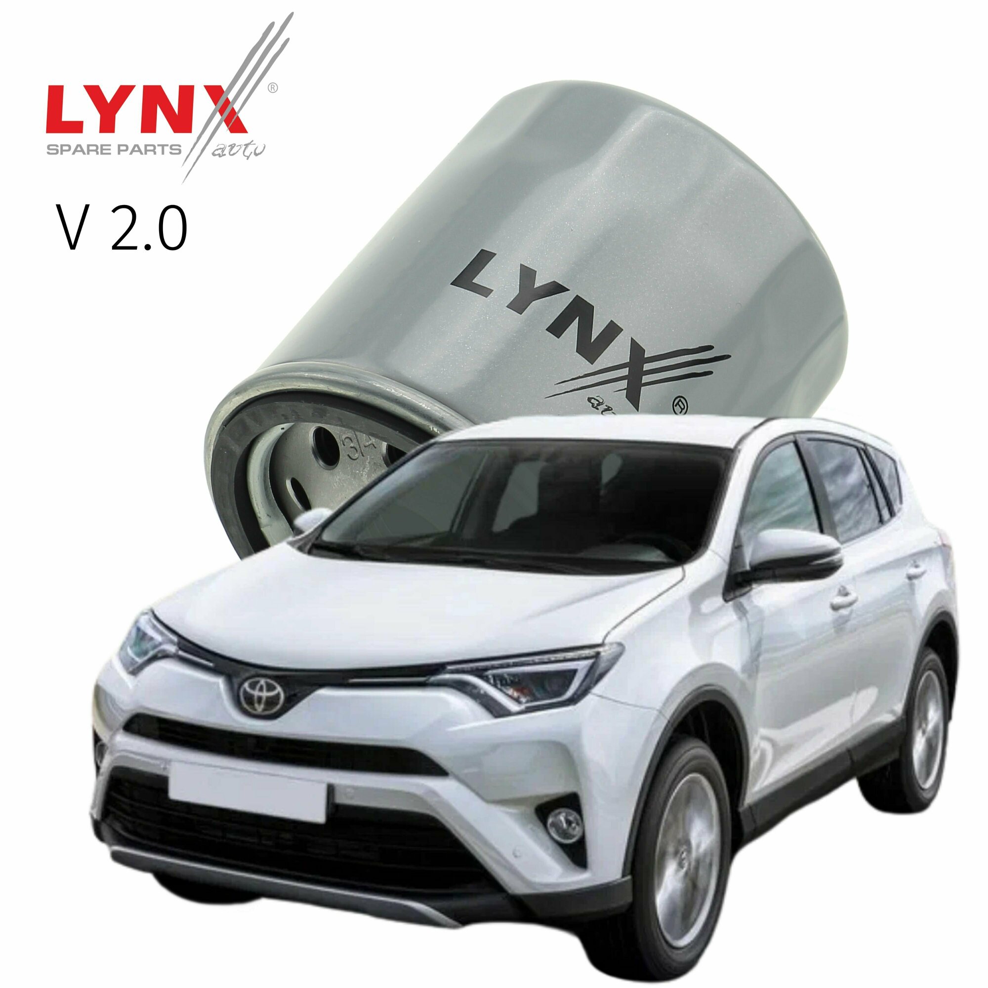 Фильтр масляный Toyota RAV4 (4) / Тойота Рав 4 2012 2013 2014 2015 2016 2017 2018 2019 V2 3ZR-FE / 1шт LYNXauto