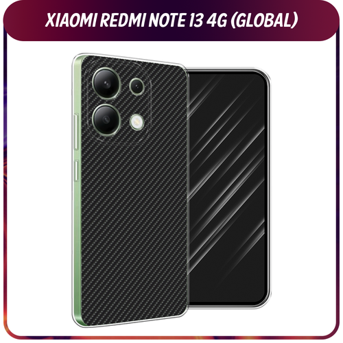 Силиконовый чехол на Xiaomi Redmi Note 13 4G (Global) / Сяоми Редми Нот 13 4G Черный карбон силиконовый чехол на xiaomi redmi note 13 4g global сяоми редми нот 13 4g мои языковые способности прозрачный