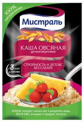 Каша овсяная Мистраль Стройность и детокс без сахара, 40 г, 4 шт