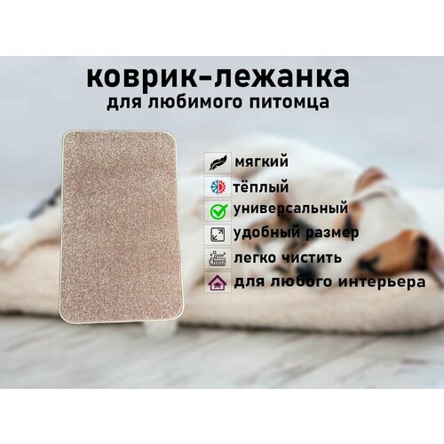 Мягкий, высоковорсовый коврик для животных Новостройка 80*50