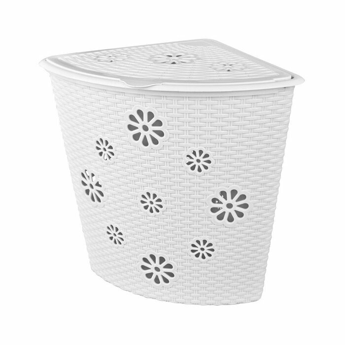 фото Корзина для белья угловая Плетенка 35 л Альтернатива