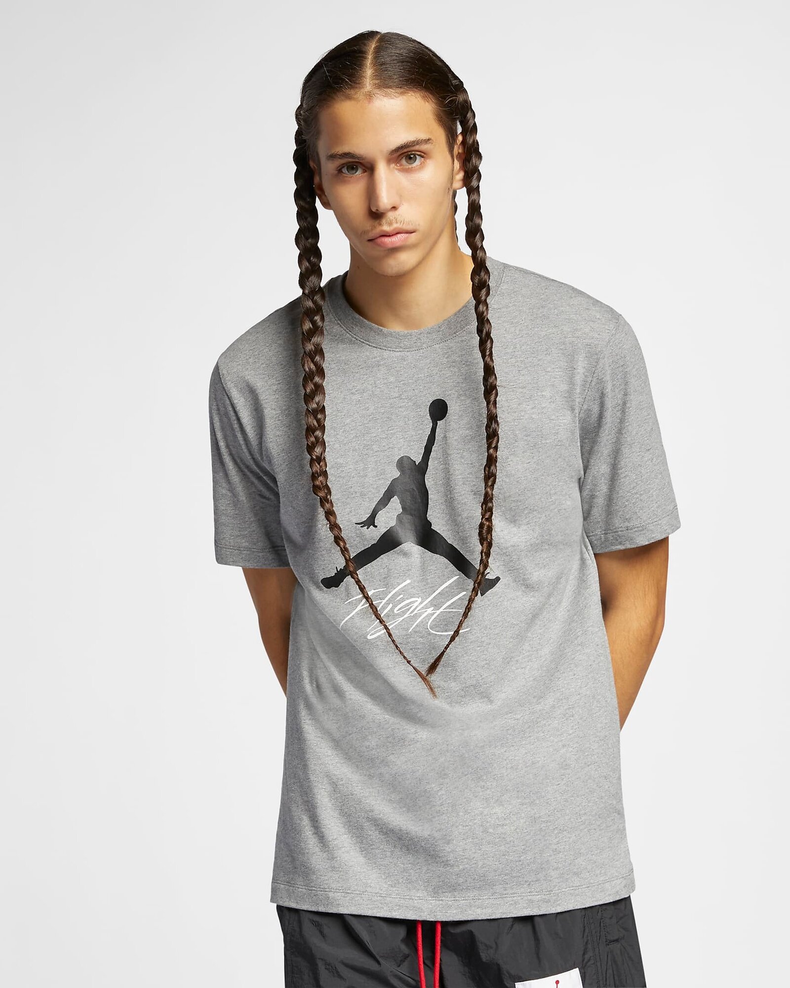 Футболка NIKE Jumpman Flight, размер 44-46, серый