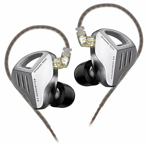 Наушники Knowledge Zenith KZ ZVX Динамические HIFI серый, серебристый