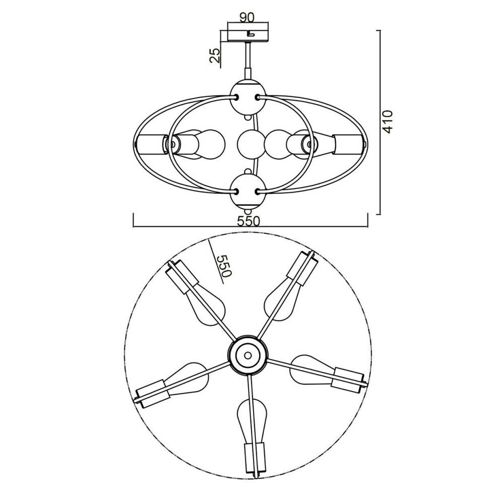 Потолочный светильник Vele Luce Crea VL6522L05 - фото №6