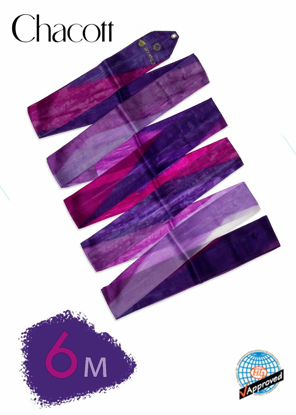 Лента CHACOTT Gradation цветная 6м. 273 (Фиолетовый-Малиновый-Сиреневый) FIG