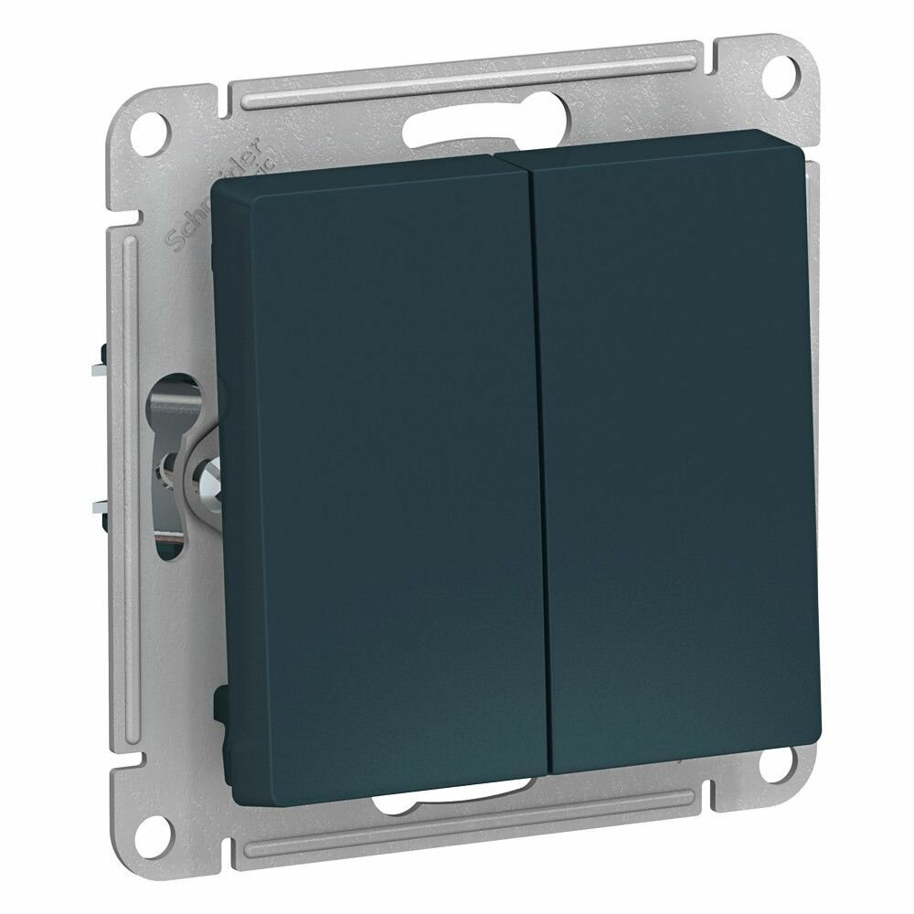 Systeme Electric AtlasDesign Изумруд Выключатель 2-клавишный с самовозвратом, сх.2, 10А, механизм