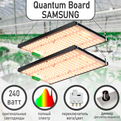 Фитолампа для растений Led Grow Light Quantum Board 240 Ватт полный спектр