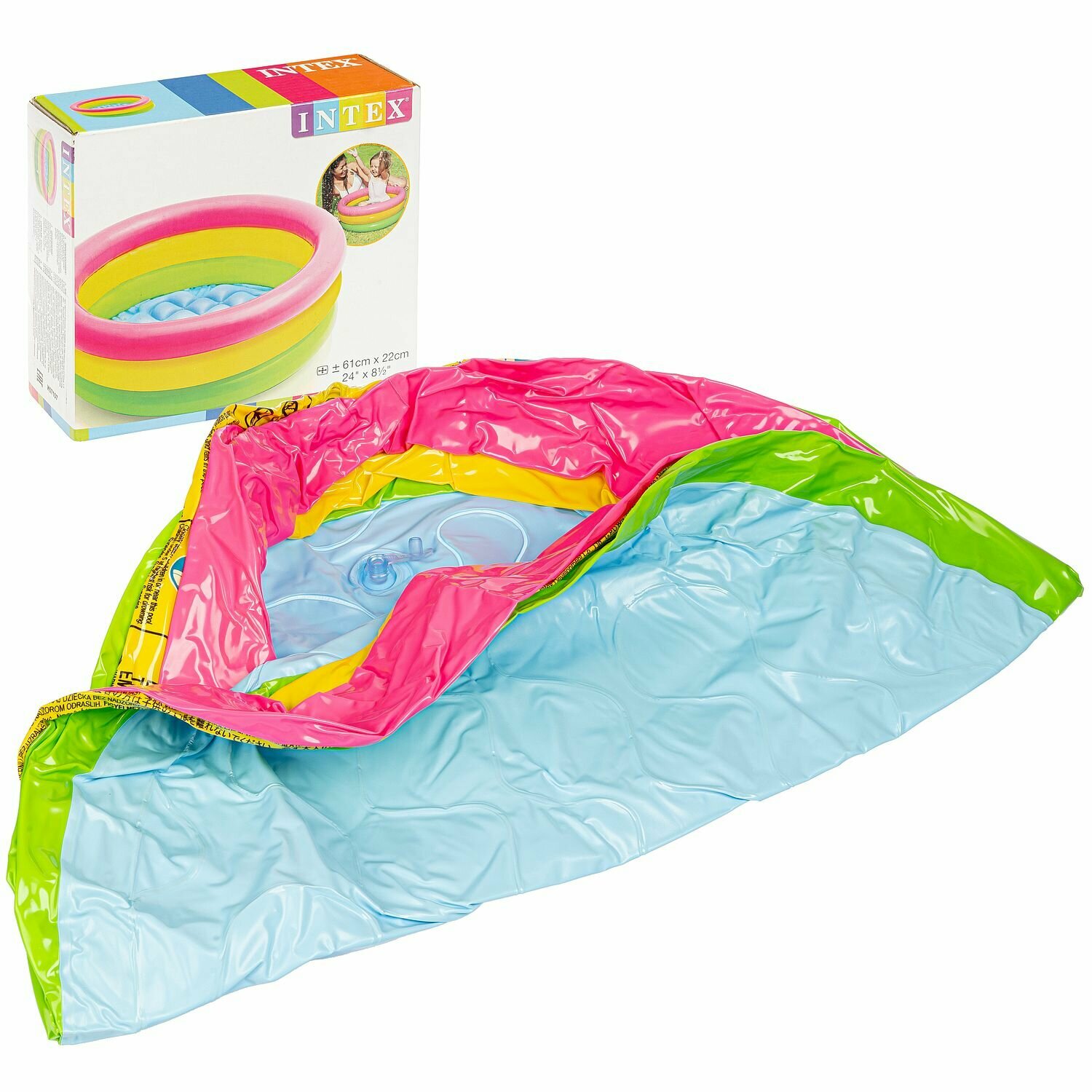 Бассейн SUNSER GLOW надувн. пол 61*22см 1-3лет — фото 1