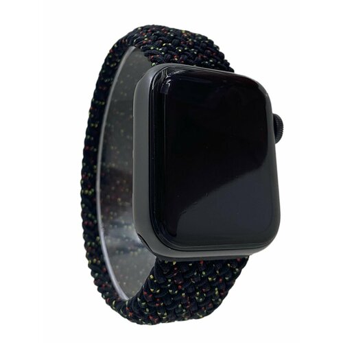 Нейлоновый ремешок для Apple Watch 1-9 / SE (38/40/41 мм), без застежки, черный космос, размер XS