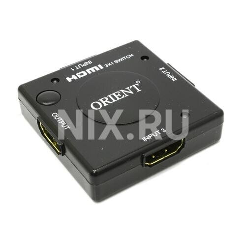 Сплиттер HDMI Switch Orient HS0301L+ мини 3 входа/1 выход - фото №1