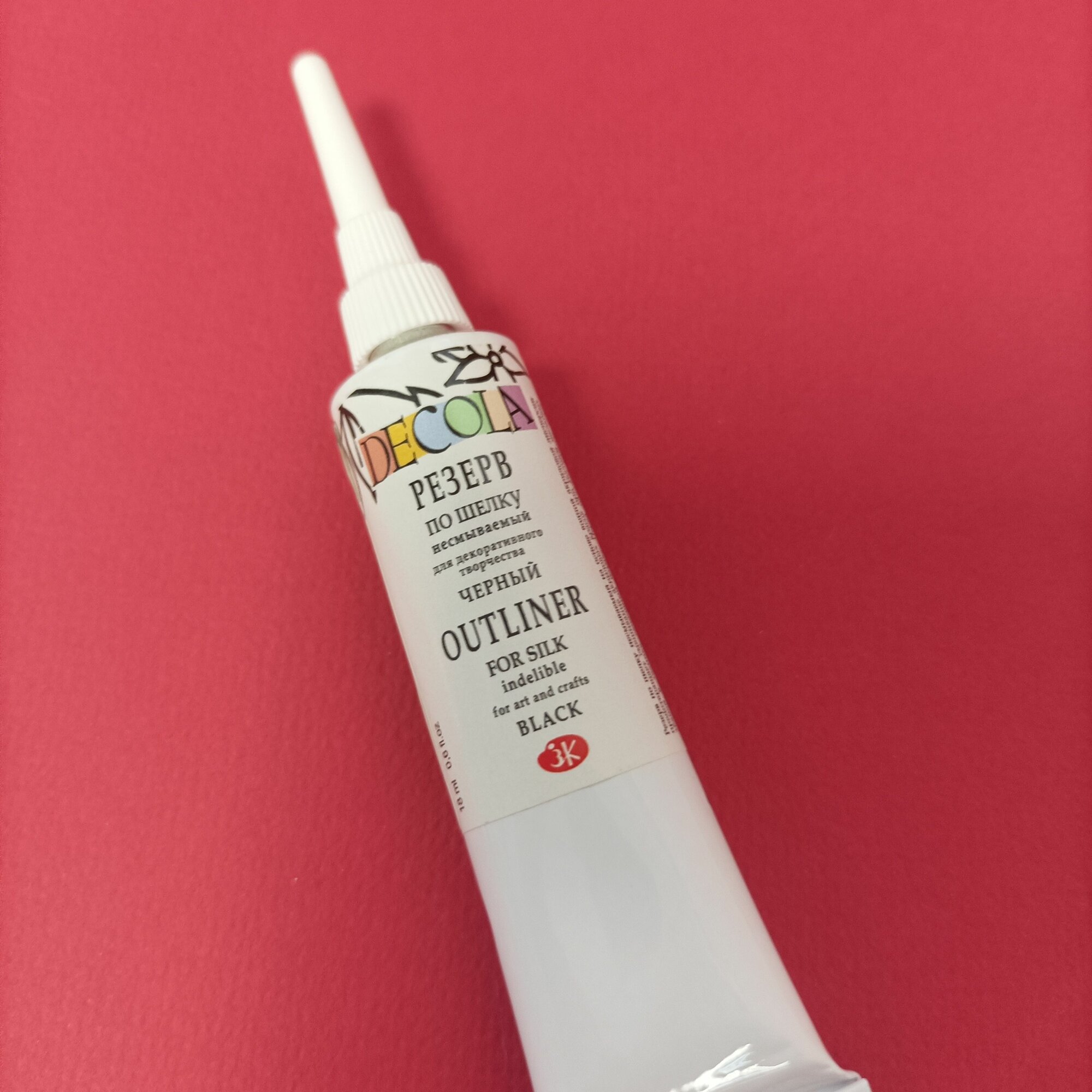 фото Резерв по шёлку чёрный несмываемый 18мл Декола