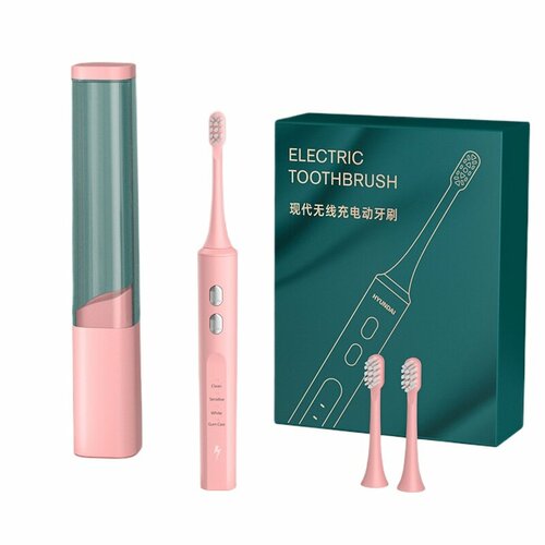 Электрическая зубная щетка для взрослых беспроводная зарядка мощная чистка 4 режима водонепроницаемый IPX7 455500₽