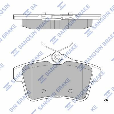 Колодки тормозные дисковые задние Серия: HI-Q CITRO? N C4 II (B7), CITRO? N C4 II седан (NC), PEUGEOT 3