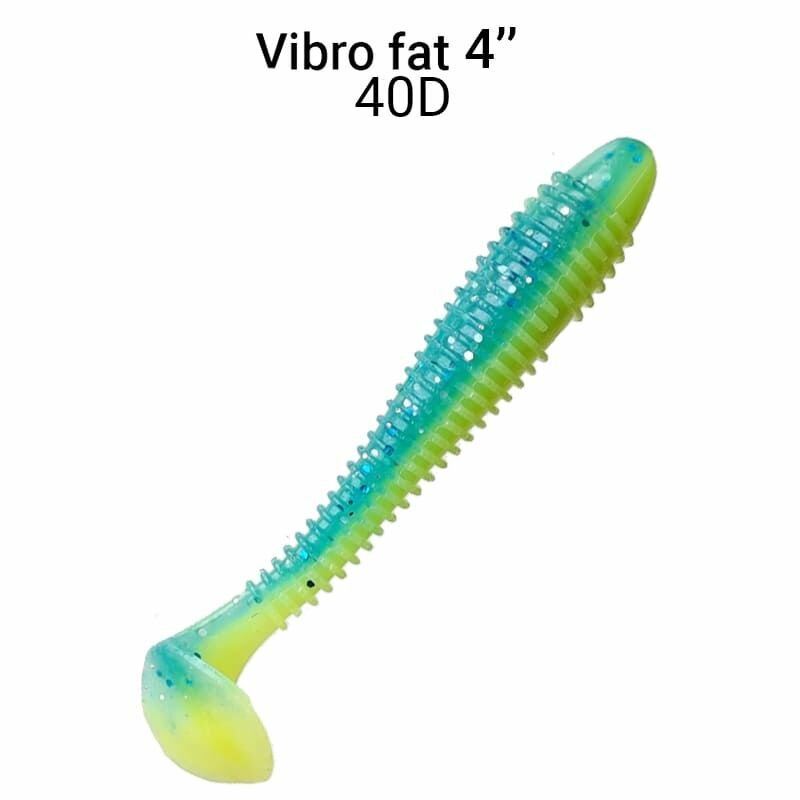 Силиконовые приманки Crazy Fish Vibro fat 4" 15-100-40d-6, кальмар, 4 шт. Приманка для рыбалки, 100 мм.