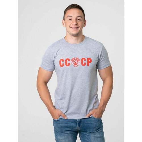 фото Футболка традиция ссср, размер m(46-48), серый