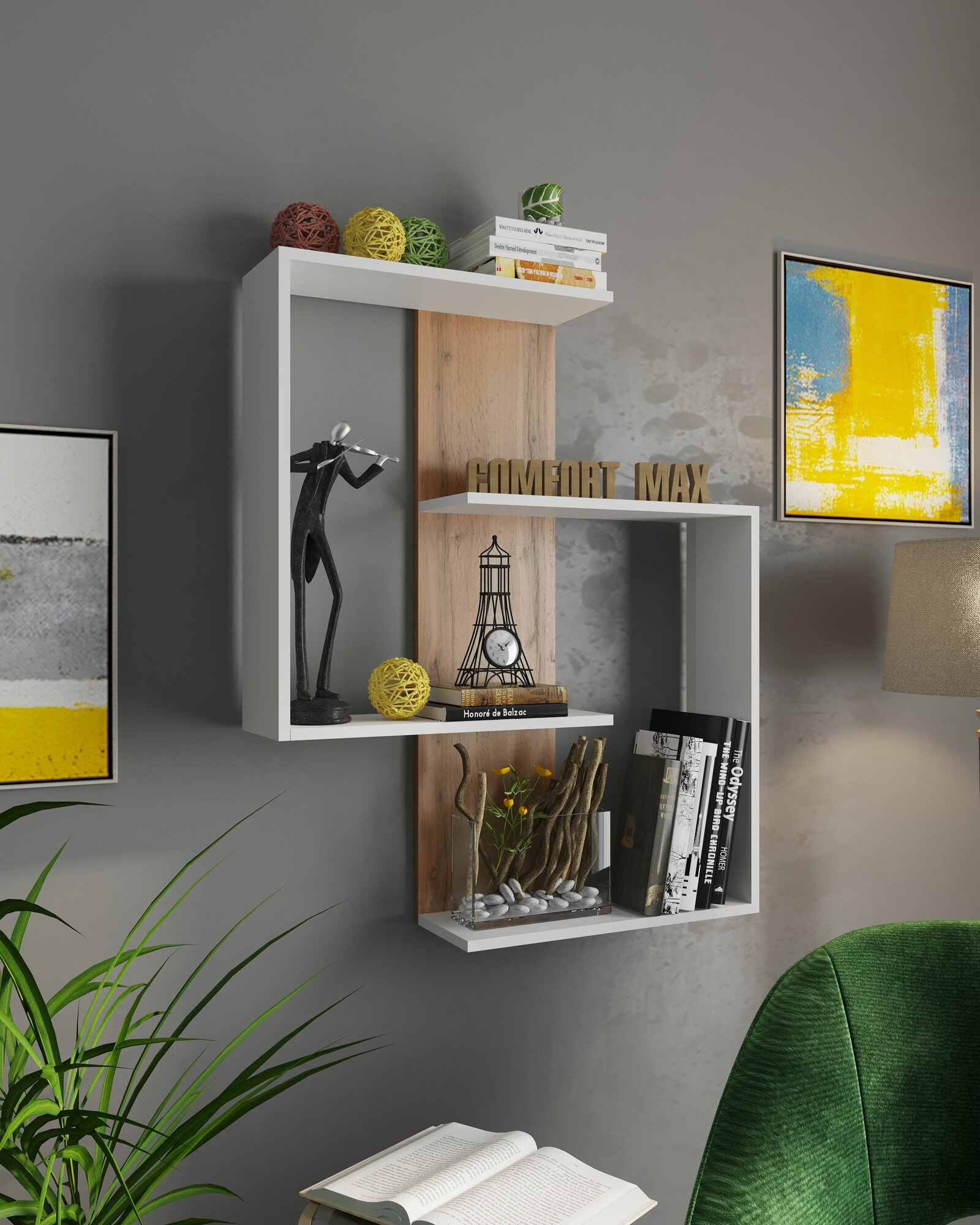 фото Полка навесная Навесной стеллаж Шкаф для книг Comfort Max