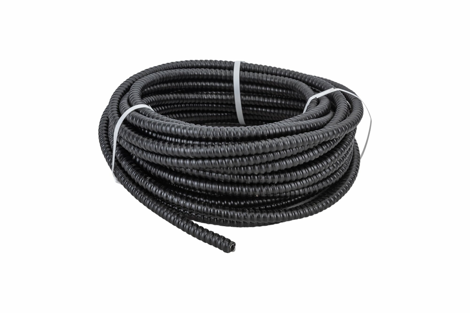 фото Металлорукав в ПВХ изоляции с протяжкой урал ПАК РЗ-Ц-П нг 10мм черный 20 м МР-1201010-020