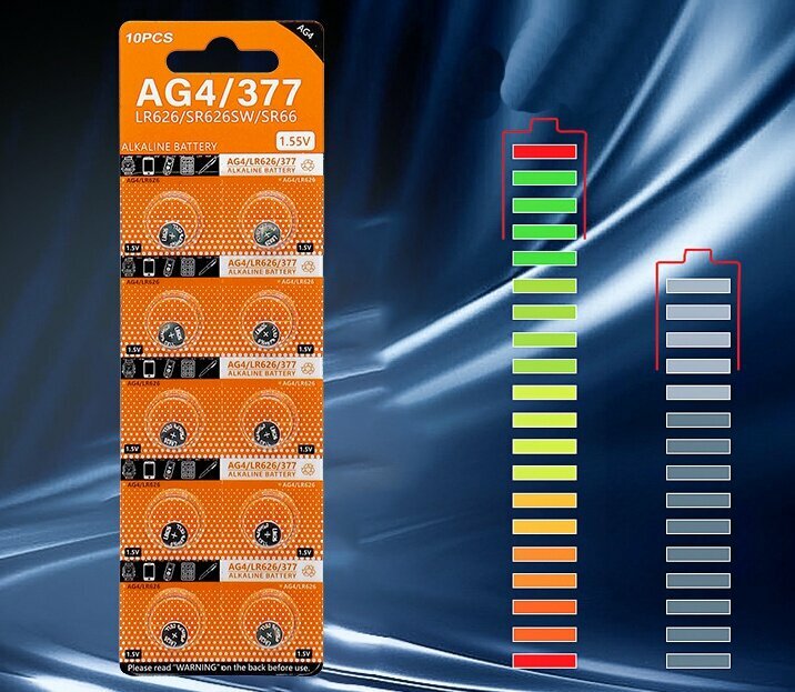 5 шт. Батарейка AG4/LR626 377/SR626SW/SR66 — фото 1