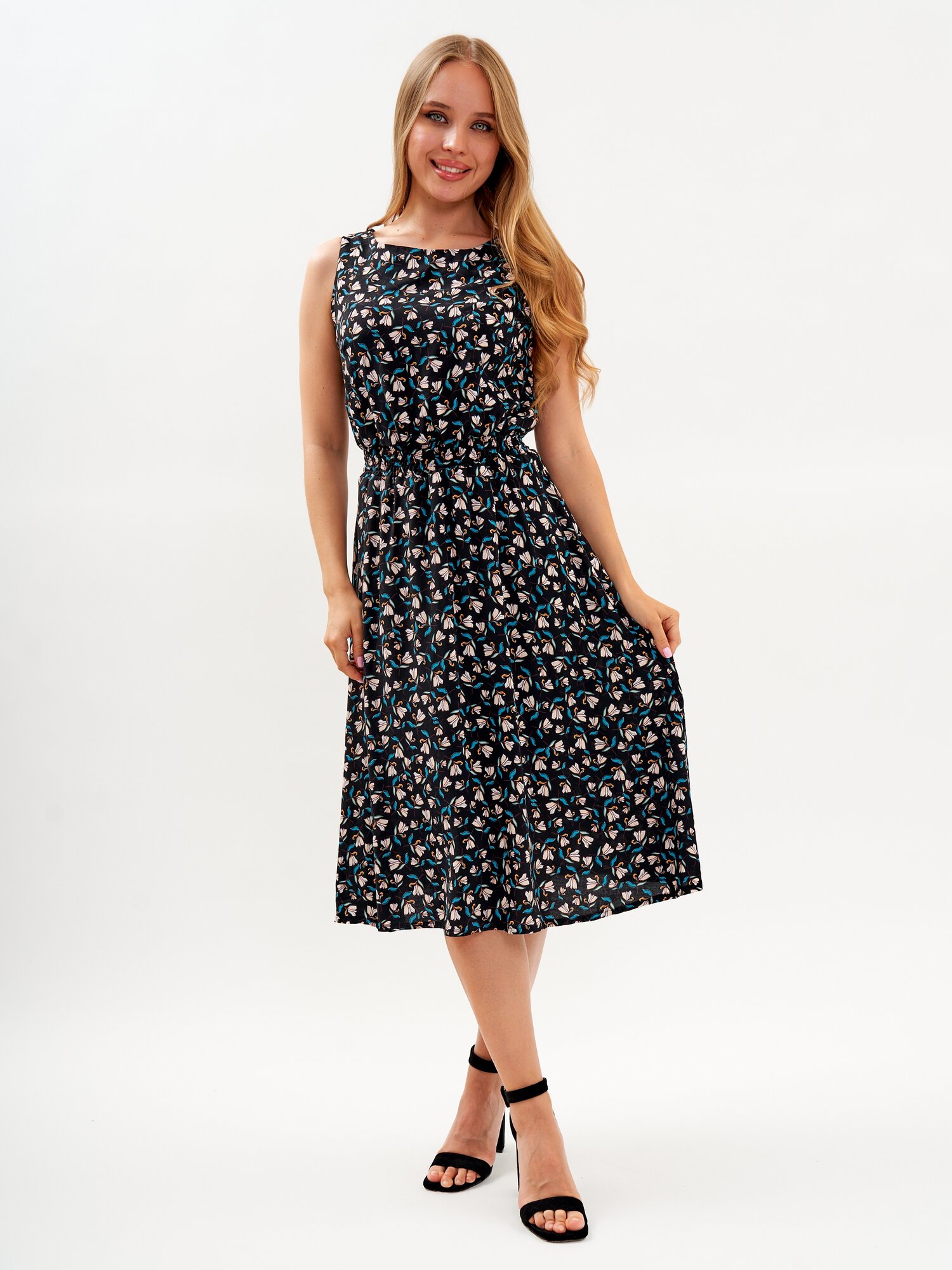 Платье La Via Estelar, размер 48, черный, белый