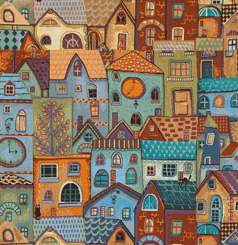 Отрезная ткань гобелен для пошива покрывал декоративных подушек скатертей сумок и других изделий любой метраж единым отрезом при оформлении покупки в одном заказе