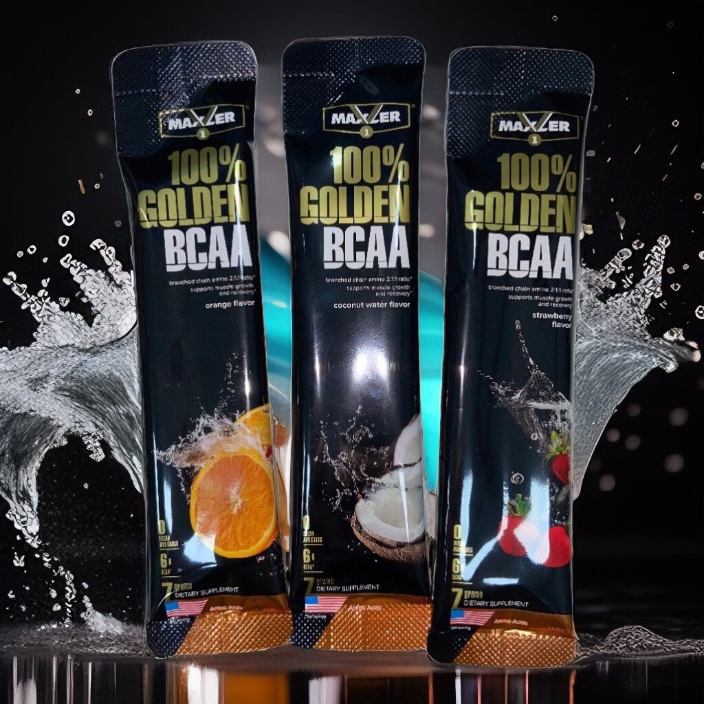 Аминокислоты Maxler 100% Golden BCAA 7г Ассорти вкусов, 3 стика