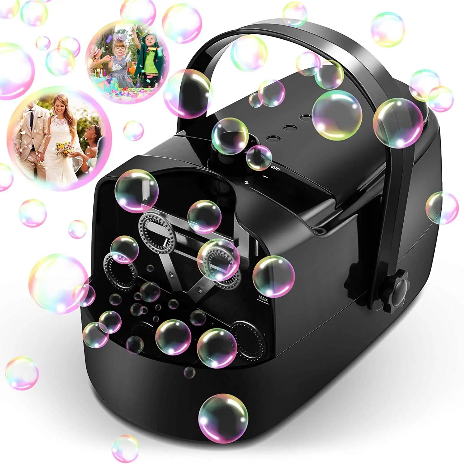 Портативная автомат для мыльных пузырей 2 скорости bubble machine