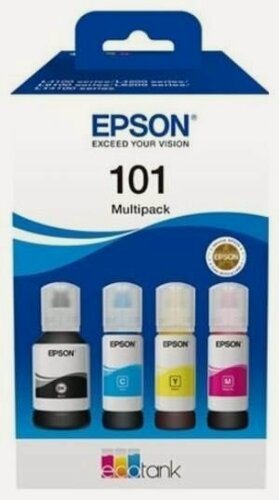 Изображение товара Набор чернил EPSON 101 4-colour Multipack (C13T03V64A) PI, официальная гарантия