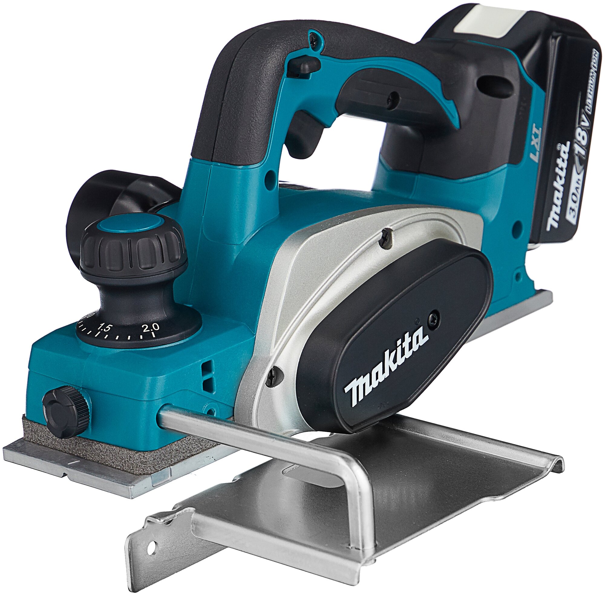 Аккумуляторный электрорубанок Makita DKP180RFE синий/черный/серый