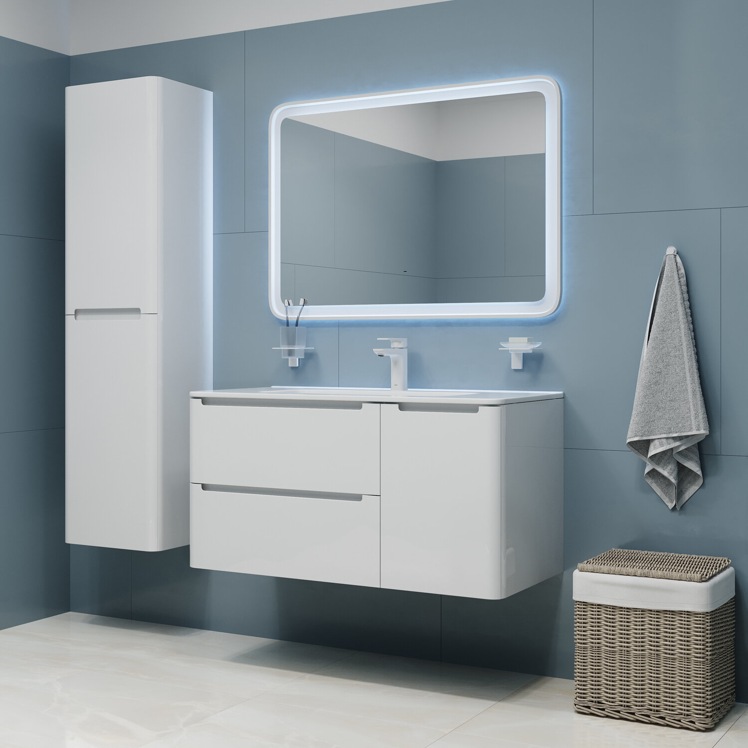 фото Шкаф-пенал для ванной IDDIS Edifice EDI40W0i97