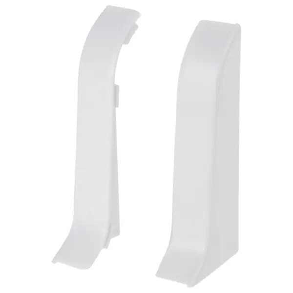 Заглушка для плинтуса левая и правая «Белый» 58 мм