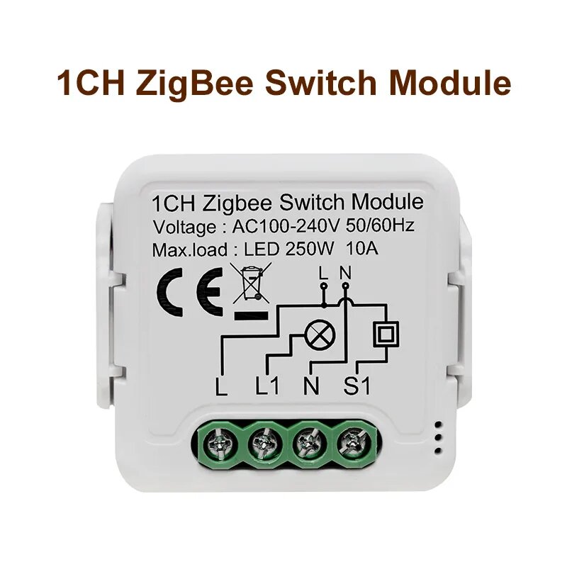 Модуль переключателя Tuya ZigBee 3.0 10A умный дом DIY выключатель 1 2 3 4 группы поддерживает двустороннее управление работает с Alexa и Google Home