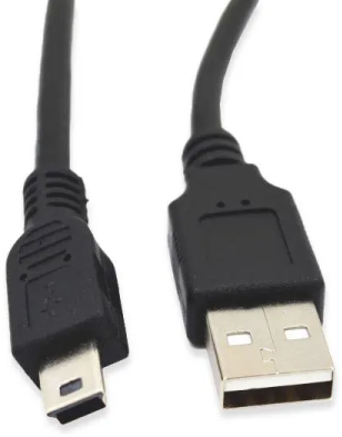 Кабель USB 2.0 A-->mini-B 5P (1м) черный TELECOM — фото 1