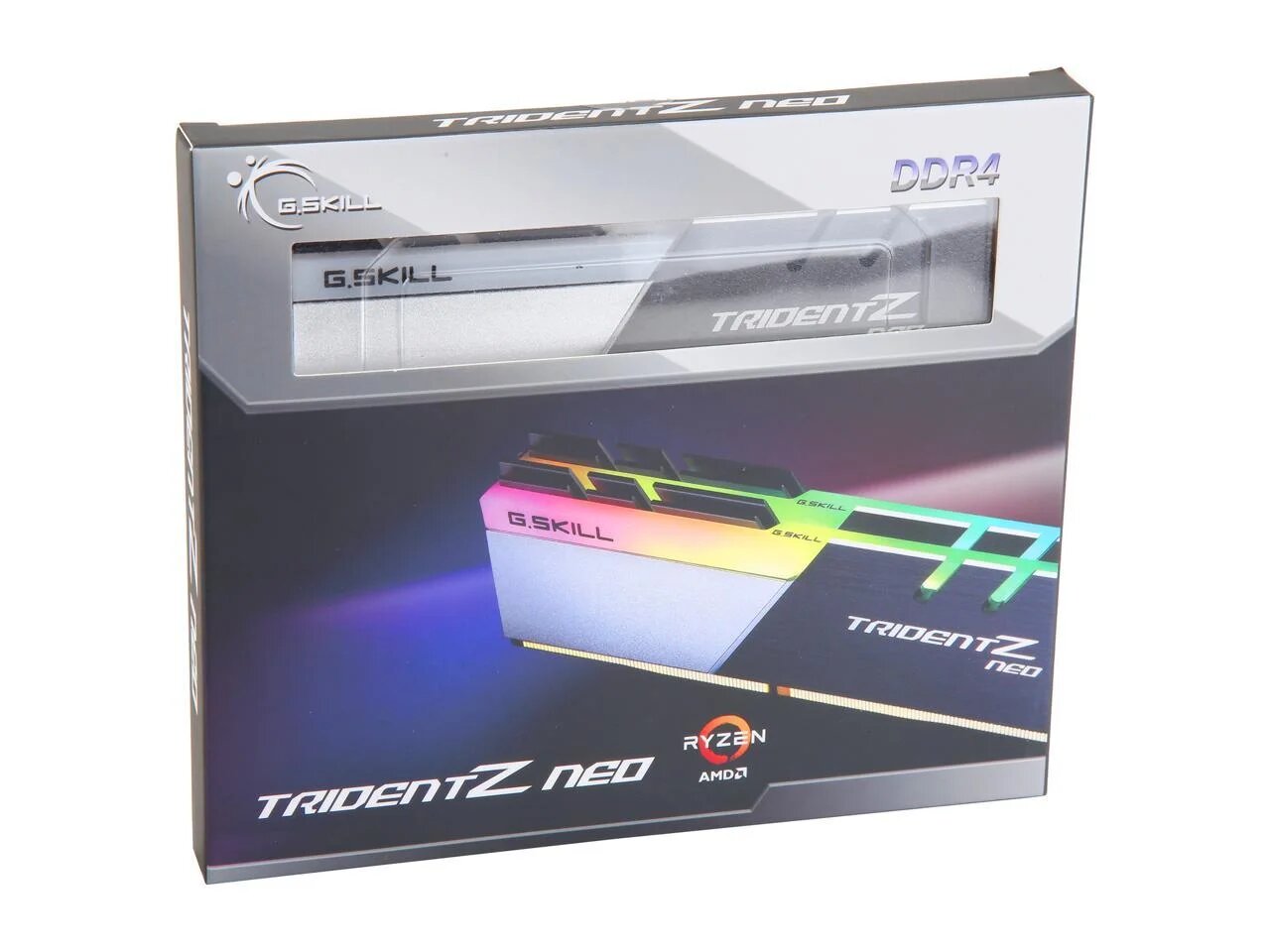 G.SKILL Trident Z Neo (для AMD Ryzen) Series 32 ГБ (2 x 16 ГБ) 288-контактный RGB ПК RAM DDR4 3600 (PC4 28800) Модель памяти для настольного компьютера F4-3600C16D-32GTZNC — фото 1
