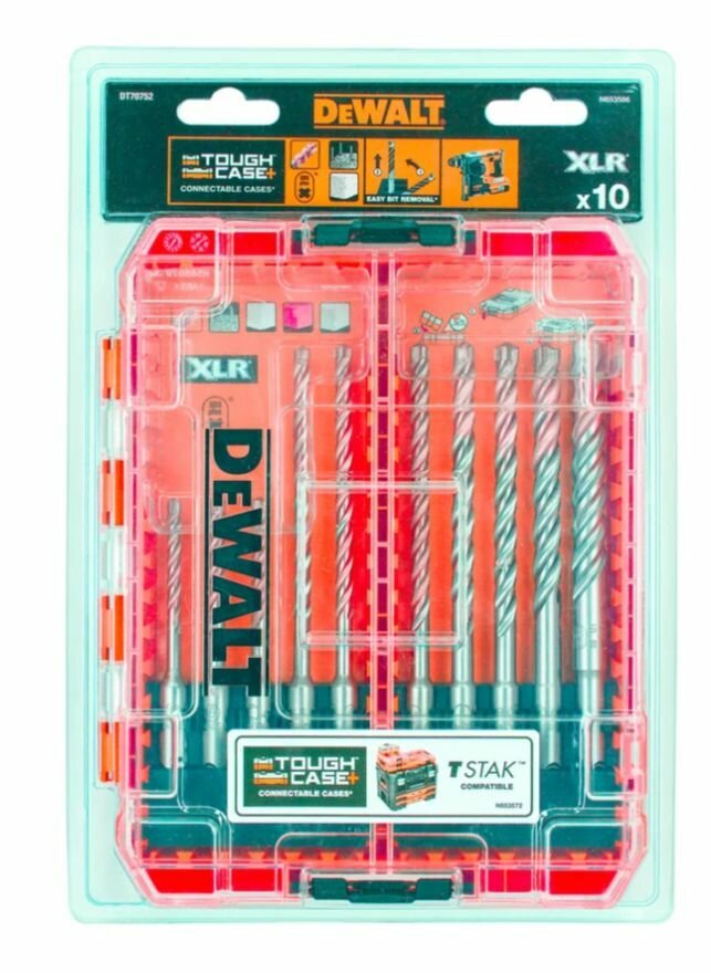 Набор буров XLR  10 шт  5 12 мм  SDS plus  DEWALT DT70752 QZ